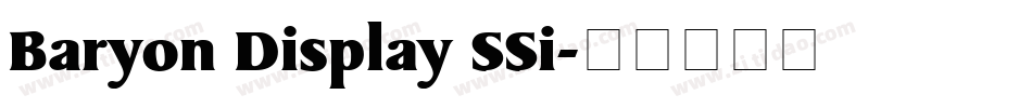Baryon Display SSi字体转换